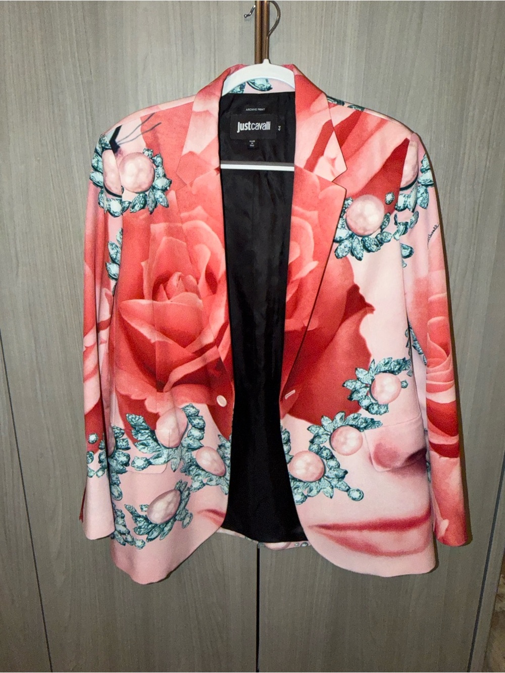 Just Cavalli Coral & Pink Floral Blazer